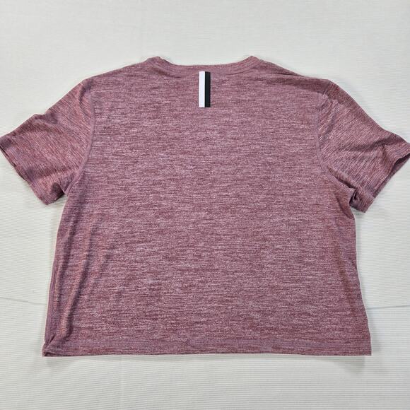 Rhoback Drift Performance Crop Short Sleeve Tee in Heather Red Women's Size XS - Picture 7 of 7